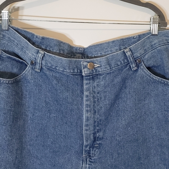 Chic Vintage High Rise Mom Blue Jeans Straight Leg Size 24W TALL - Picture 3 of 13